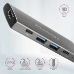 Axagon USB-C Docking Station με HDMI 4K PD Γκρι (HMC-5G21) HMC-5G22 - Image 2