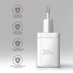 Axagon Φορτιστής Χωρίς Καλώδιο με Θύρα USB-A και Θύρα USB-C 20W Power Delivery / Quick Charge 2.0 / Quick Charge 3.0 / Quick Charge 4+ Λευκός (ΑCU-ΡQ20W) ACU-PQ20W - Image 3