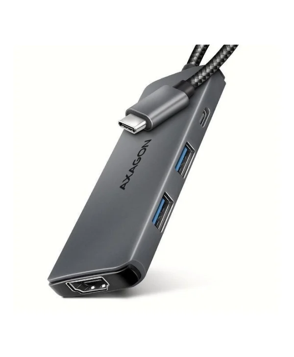 Axagon USB-C Docking Station με HDMI 4K PD Γκρι (HMC-5H8K) 100349802