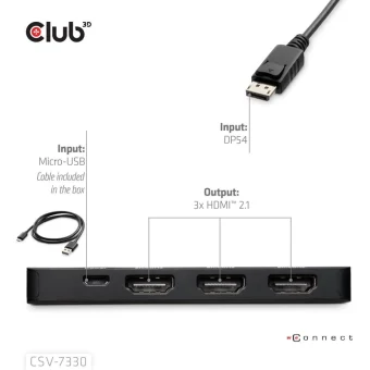 Club3D Μετατροπέας DisplayPort male σε HDMI female 1τμχ CSV-7330