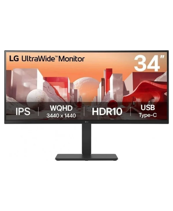 LG 34BA75QE-B Ultrawide IPS HDR Curved Monitor 34" QHD 3440x1440 με Χρόνο Απόκρισης 5ms GTG