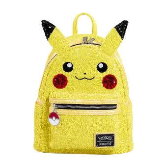 Funko Παιδική Τσάντα Πλάτης Κίτρινη 26.6x11.4x26.6εκ. Pokemon World 1-1 Games Sequin Pikachu Cosplay Mini PMBK0218