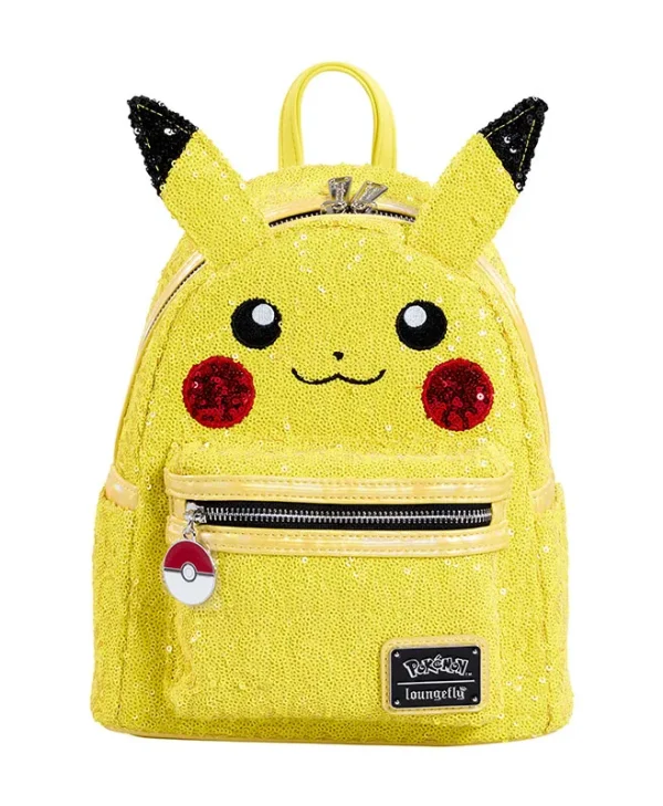 Funko Παιδική Τσάντα Πλάτης Κίτρινη 26.6x11.4x26.6εκ. Pokemon World 1-1 Games Sequin Pikachu Cosplay Mini PMBK0218