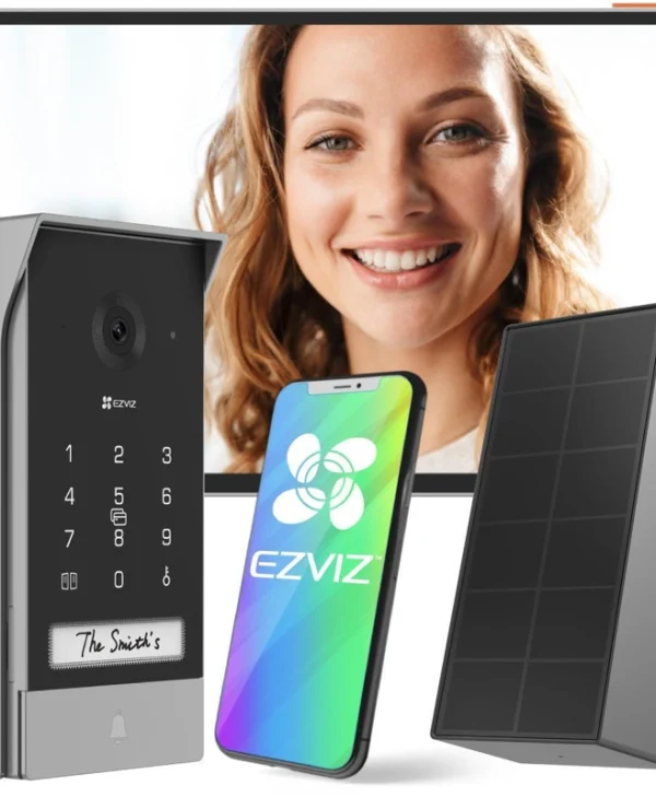 Ezviz Ασύρματο Σετ Θυροτηλεόρασης Wi-Fi Μαύρο EP7
