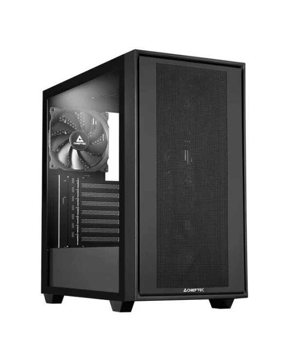 Chieftec Hunter Gaming Midi Tower Κουτί Υπολογιστή με Πλαϊνό Παράθυρο Μαύρο GS-03B-BLK-OP