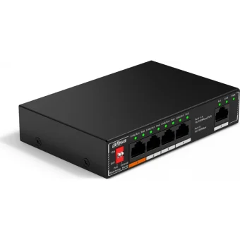 Dahua SF1005P Unmanaged L2 PoE+ Switch με 4 Θύρες Gigabit (1Gbps) Ethernet