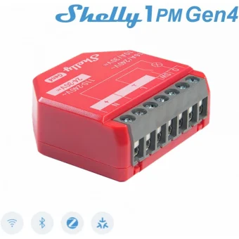 Shelly 1PM Gen4 Smart Switch Wi-Fi, Bluetooth, ZigBee & RF 16A (με Ουδέτερο) Shelly_1PM_Gen4