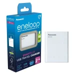 Panasonic Eneloop Smart Plus BQ-CC87 USB Φορτιστής 4 Μπαταριών Ni-MH Μεγέθους AA/AAA σε Λευκό χρώμα K-KJ87MCD40USB