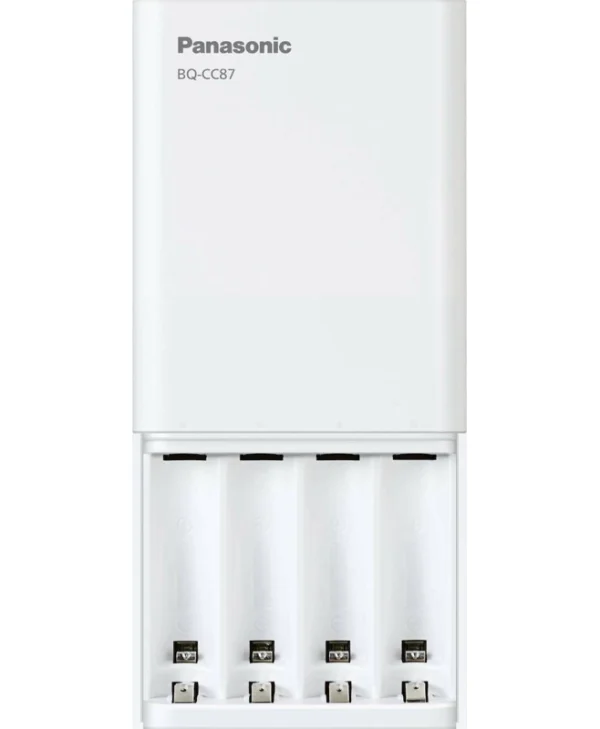 Panasonic Eneloop Smart & Quick BQ-CC87 USB Φορτιστής 4 Μπαταριών Ni-MH Μεγέθους AA/AAA σε Λευκό χρώμα BQ-CC87USB