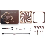 Noctua NF-A14x25 G2 LS-PWM Case Fan 140mm (800rpm / 48cfm) Χωρίς Led Φωτισμό και Σύνδεση 4-Pin Καφέ - Image 5