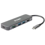 D-Link USB-C Docking Station με HDMI 4K PD Γκρι (DUB-2327)