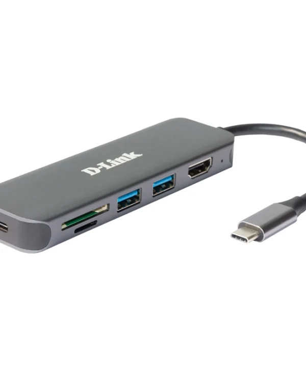 D-Link USB-C Docking Station με HDMI 4K PD Γκρι (DUB-2327)