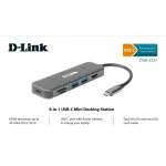 D-Link USB-C Docking Station με HDMI 4K PD Γκρι (DUB-2327) - Image 3