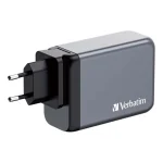 Verbatim Φορτιστής Χωρίς Καλώδιο GaN με Θύρα USB-A και 3 Θύρες USB-C Power Delivery / Quick Charge 3.0 Γκρι (GNC-240) 32205 - Image 2