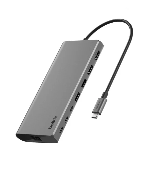 Belkin Connect USB-C Docking Station με HDMI 4K PD Ethernet και σύνδεση 2 Οθονών Γκρι INC015BTSGY-CZ