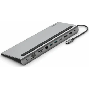 Belkin Connect USB-C Docking Station με HDMI/DisplayPort 4K PD Ethernet και συνδεση 3 Οθονών Ασημί INC004BTSGY