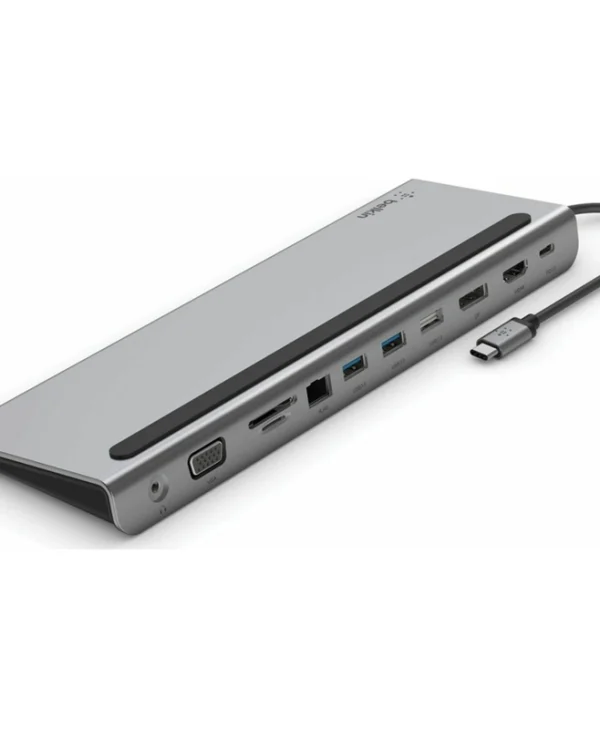 Belkin Connect USB-C Docking Station με HDMI/DisplayPort 4K PD Ethernet και συνδεση 3 Οθονών Ασημί INC004BTSGY