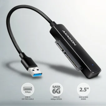Αχαgον Αdsα-fρ2α Usβ3.2 Gεν1 Sατα 6g 2.5" Ηdd Ssd Fαsτροrτ2 Αdαρτεr ADSA-FP2A