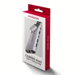 Axagon Hub 6 Θυρών USB 3.2 με σύνδεση USB-C Ασημί ZUUS-705 - Image 2