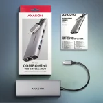 Axagon Hub 6 Θυρών USB 3.2 με σύνδεση USB-C Ασημί ZUUS-705 - Image 7