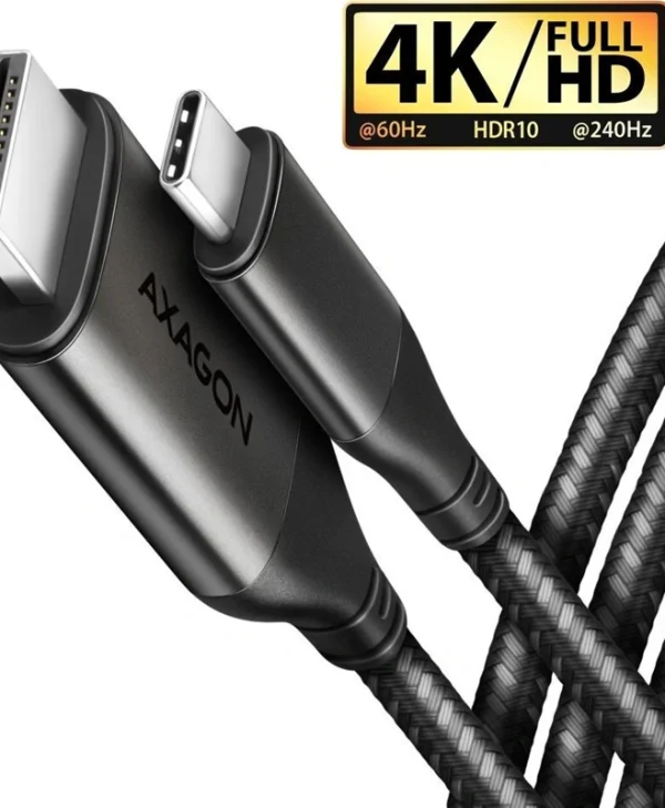 Axagon HDMI 2.0 Premium High Speed 4K 60Hz HDR Cable HDMI male - HDMI male 1.8m Ασημί 8277442