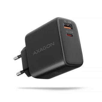 Axagon Φορτιστής Χωρίς Καλώδιο GaN με Θύρα USB-A και Θύρα USB-C 45W Power Delivery / Quick Charge 3.0 / Quick Charge 4.0 Μαύρος (ΑCU-ΡQ45) ZUUS-696