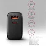 Axagon Φορτιστής Χωρίς Καλώδιο GaN με Θύρα USB-A και Θύρα USB-C 45W Power Delivery / Quick Charge 3.0 / Quick Charge 4.0 Μαύρος (ΑCU-ΡQ45) ZUUS-696 - Image 3