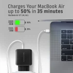 Axagon Φορτιστής Χωρίς Καλώδιο GaN με Θύρα USB-A και Θύρα USB-C 45W Power Delivery / Quick Charge 3.0 / Quick Charge 4.0 Μαύρος (ΑCU-ΡQ45) ZUUS-696 - Image 4