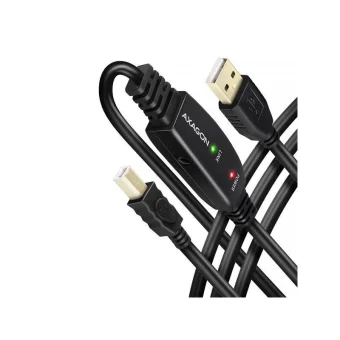 Axagon USB 2.0 Cable USB-A male - USB-B male Μαύρο 15m 215