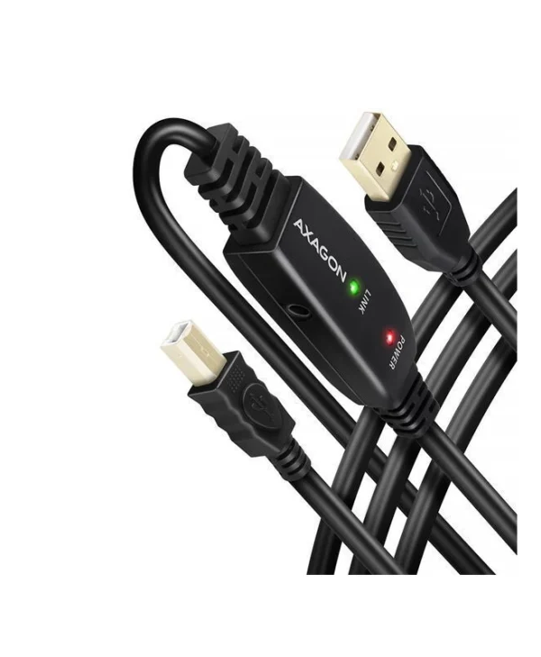Axagon USB 2.0 Cable USB-A male - USB-B male Μαύρο 15m 215