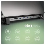 Axagon USB-C Docking Station με HDMI 4K PD Ethernet Ασημί (HMC-10HLS) ZUWE-556 - Image 2