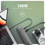 Axagon USB-C Docking Station με HDMI 4K PD Ethernet Ασημί (HMC-10HLS) ZUWE-556 - Image 5