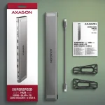 Axagon USB-C Docking Station με HDMI 4K PD Ethernet Ασημί (HMC-10HLS) ZUWE-556 - Image 9