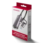 Axagon ADE-TXCA Αντάπτορας Δικτύου USB-C με Ενσύρματη Σύνδεση Ethernet (Πρότυπο v1) ZUAD-1558 - Image 2