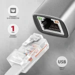 Axagon ADE-TXCA Αντάπτορας Δικτύου USB-C με Ενσύρματη Σύνδεση Ethernet (Πρότυπο v1) ZUAD-1558 - Image 3