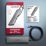 Axagon USB-C Docking Station με HDMI 4K PD Ασημί (HMC-5H) ZUUS-698 - Image 6