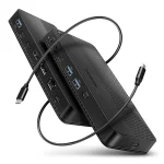 Axagon USB-C Docking Station με HDMI/DisplayPort 4K PD Ethernet και σύνδεση 2 Οθονών Μαύρο (Hmc-U4) ZUUS-727