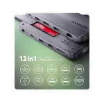 Axagon v1 Hub 12 Θυρών USB 3.2 με σύνδεση USB-A / USB-C Ασημί HMC-12GM2 - Image 2