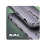 Axagon v1 Hub 12 Θυρών USB 3.2 με σύνδεση USB-A / USB-C Ασημί HMC-12GM2 - Image 5
