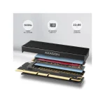 Axagon Pcem2-xs 1x Internal Slot M.2 Nvme Pcie X16 X8 X4 Card Passive Aluminum Heatsink 100347488 - Image 2