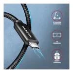 Axagon USB 2.0 Cable USB-C male - USB-C 240W PD Μαύρο 1m BUCM4X-CM10AB ZUUS-689 - Image 4