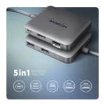 Axagon HMC-5HL USB-C Docking Station με HDMI 4K PD Ethernet Γκρι 100352106 - Image 4