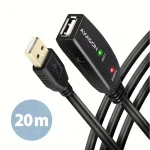 Axagon USB 2.0 Cable USB-A male - USB-A female Μαύρο 20m 8389055