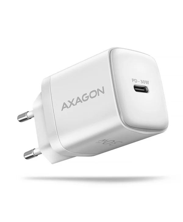 Axagon Φορτιστής Χωρίς Καλώδιο με Θύρα USB-C 30W Power Delivery / Quick Charge 3.0 Λευκός ACU-PD30W