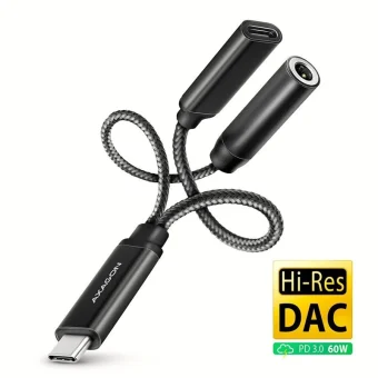 Axagon Μετατροπέας USB-C male σε USB-C / 3.5mm female 1τμχ ZUUS-725