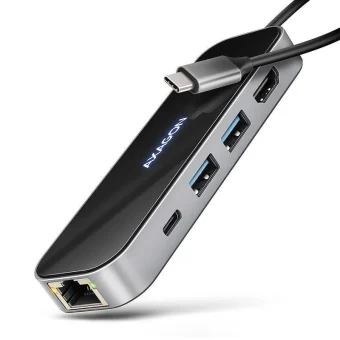 Axagon USB-C Docking Station με HDMI 4K PD Ethernet Μαύρο (HMC-6GLN) ZUUS-738