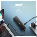 Axagon USB-C Docking Station με HDMI 4K PD Ethernet Μαύρο (HMC-6GLN) ZUUS-738 - Image 3