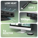 Axagon HMC-UFO USB-C Docking Station με HDMI 4K PD Ethernet Γκρι - Image 8