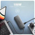 Axagon USB-C Docking Station με HDMI 4K PD Ethernet Ασημί (HMC-8HLSA) ZUUS-699 - Image 7