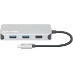 Manhattan USB-C Docking Station με HDMI 4K Ethernet Γκρι (130615) - Image 4